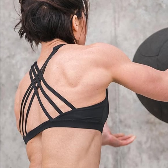 Women’s Flag Nor Fail Black Vivid Sports Bra - Picture 6 of 7